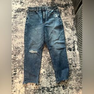 Distressed Blue Jeans